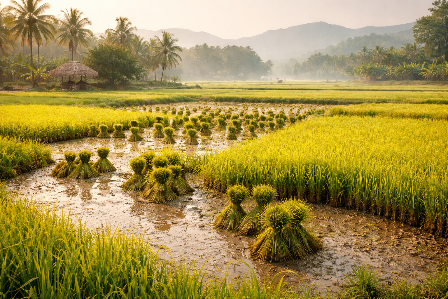 Farmer in Paddy Field